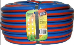 Шланг ГИДРОАГРЕГАТ Шланг поливочный Д=3/4" (20м) арм. 3-х сл. синий с оранжевой полосой (набор коннекторов