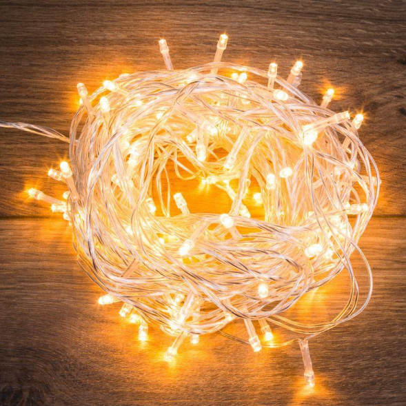 Гирлянда NEON-NIGHT (303-306) ТВИНКЛ 20 м, прозрачный ПВХ, 160 LED Теплый белый, не соединяется