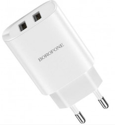 СЗУ BOROFONE (6931474741165) BN2 White СЗУ 2USB 2.1A