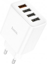 СЗУ HOCO (6931474777713) C102A White СЗУ 4USB 2.1A QC3.0 быстрая зарядка