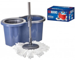 Комплект для уборки ROMANO Verona (ведро 19л с отжимом+швабра с насадкой) лазурный RO-001-06 (Н4584)