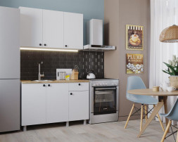 Кухонный гарнитур НК-МЕБЕЛЬ ДЕМИ кухонный гарнитур 120 Белый 76144507 (4 кор.)