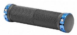 Грипсы STELS Грипсы XH-G59BL 130 мм чёрные, синие кольца, в инд. упаковке 150131 LU074691