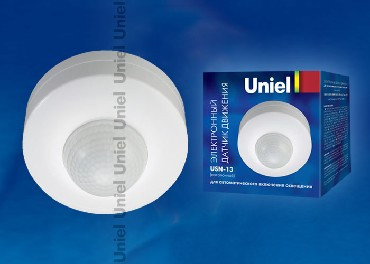 Датчики движения UNIEL (06565) USN-13-360R-1200W-3LUX-12M-0,6-1,5M/S-WH
