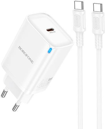 СЗУ BOROFONE (6941991117541) BA86Aaa 1Type-C 3.0A PD 45W , White