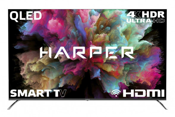 LED-ТЕЛЕВИЗОР HARPER 65Q850TS QLED-SMART Ultra Slim Безрамочный