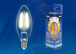 Лампочки светодиодные UNIEL (UL-00002367) LED-C35-5W/WW/E14/CL/MB GLM10TR