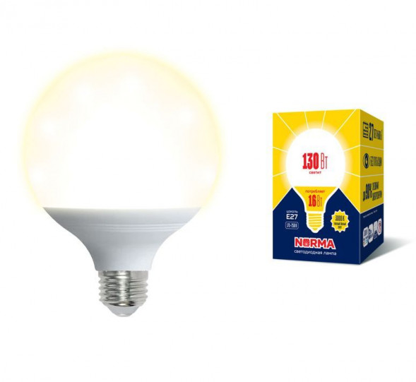 G (Лампы-глобы) VOLPE (UL-00004873) LED-G95-16W/3000K/E27/FR/NR