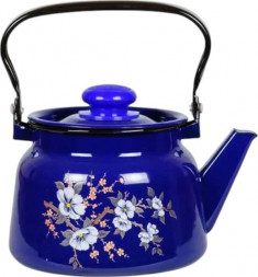 Чайник СИБИРСКИЕ ТОВАРЫ С2714.3К, С2714.К*59,С2714.К*75 эмал 2,3л с рис кобальтовый