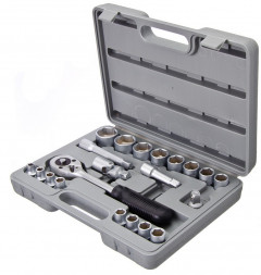 Набор инструмента ЕРМАК 736-006 Набор головок, 21 предм., 8-32мм, с карданным шарниром 1/2"