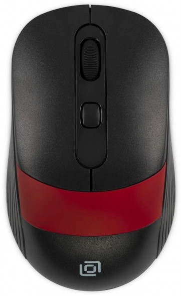 OKLICK Мышь беспроводная 310MW, радио, оптическая, USB, 3200dpi, черный и красный [1869093]