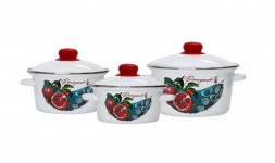 Набор посуды ЭМАЛЬ 6-306/4 Гранат (3 предмета)
