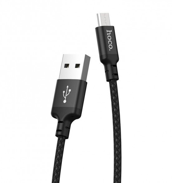 ИНТЕРФЕЙСНЫЙ КАБЕЛЬ HOCO (6957531062905) X14 USB (m)-microUSB (m) 2.0м - черный