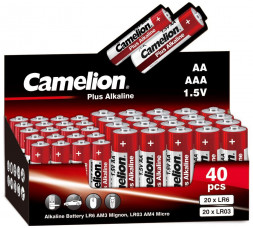 Батарейки CAMELION (14981) Plus Alkaline COMBO40 20LR6 + 20LR03-CB