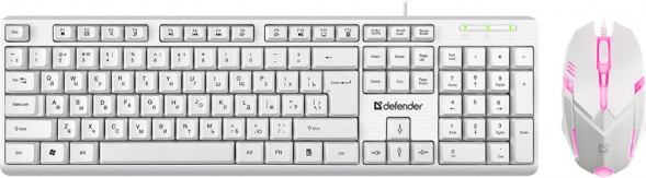 Клавиатура+мышь DEFENDER (45977) Motion C-977 RU,белый