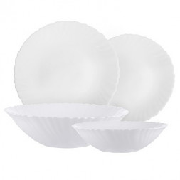 Набор столовой MILLIMI Бьянко Набор столовой посуды 19 пр., опаловое стекло 818-383