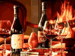 Картина по номерам БЕЛОСНЕЖКА 1102-AS Вечер у камина