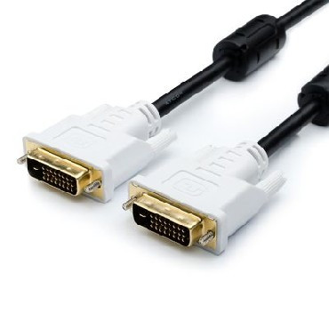 кабель ATCOM (АТ9148) кабель Dvi-Dvi 2 ferite черный 24/24pin пакет 24+1(DVI-D) - 3,0 м