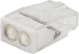 Клемма REXANT (07-3216-5) Экспресс-клемма с пастой СМК 2273-242, 2-проводная 0.5-2.5 мм , прозрачная, блистер (5 шт./уп.)