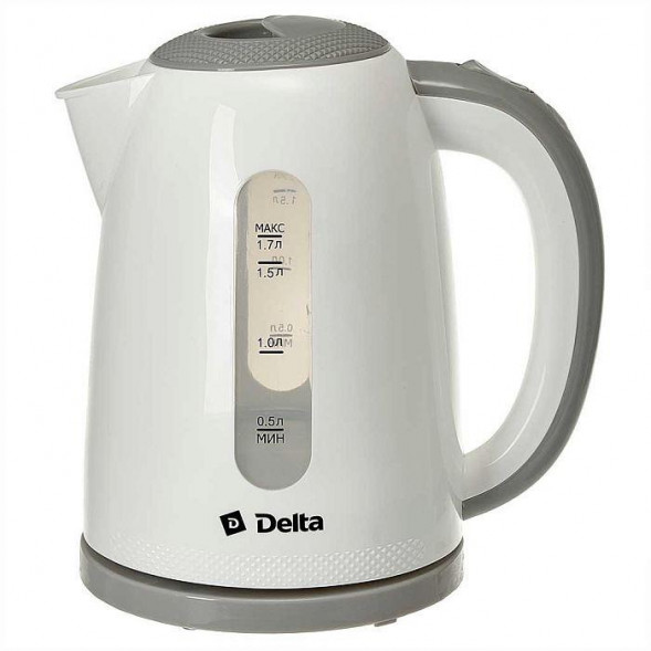 Чайник DELTA DL-1106 белый с серым