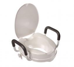 Сиденье-насадка для унитаза с поручнями и крышкой BRADEX KZ 0934 Сиденье-насадка для унитаза с поручнями и крышкой