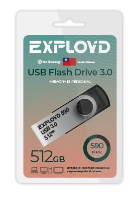 USB флэш-накопитель EXPLOYD EX-512GB-590-Black USB 3.0