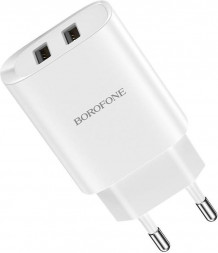 СЗУ BOROFONE (6931474741202) BN2m White СЗУ 2USB 2.1A