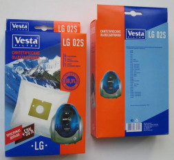 Пылесборники VESTA FILTER LG 02S синтетика комл. 4шт.+2 фильтра