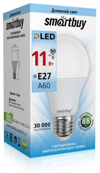 Светодиодная лампа SMARTBUY (SBL-A60-11-40K-E27-A) 11W/4000/E27