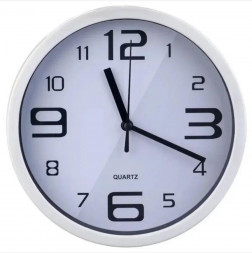 Часы PERFEO (PF_C3061) "PF-WC-001"(С1), круглые д. 20 см, белый корпус / белый циферблат