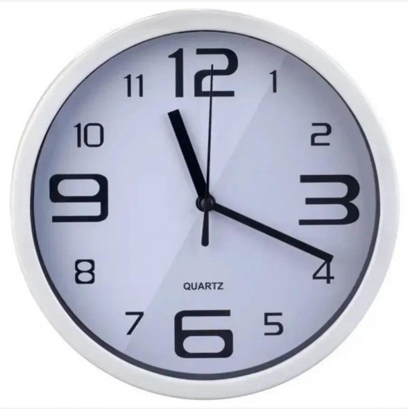 Часы PERFEO (PF_C3061) "PF-WC-001"(С1), круглые д. 20 см, белый корпус / белый циферблат