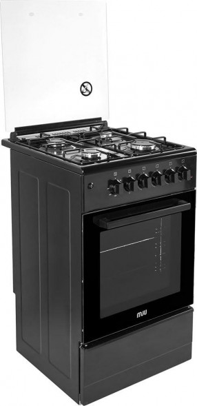 Плита комбинированная MIU 5016 ERP ГК LUX черная (электродуховка)