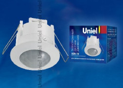Датчики движения UNIEL (06567) USN-15-360R-1200W-3LUX-6M-0,6-1,5M/S-WH