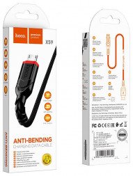 Кабель microUSB HOCO (6931474744890) X59 USB (m)-microUSB (m) 1.0м - черный