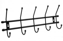 Вешалка настенная ИСТОК Вешалка настенная "Стандарт 5" 5 кр. арт.ВНС52 (10 шт/уп), цв.Чёрный