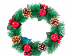 ВОЛШЕБНАЯ СТРАНА Венок Новогодний SYCB17-186 25 см 102010