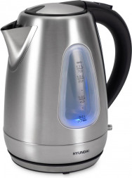 Чайник HYUNDAI HYK-S7407 1.7л. 2200Вт серебристый матовый/черный (нержавеющая сталь)