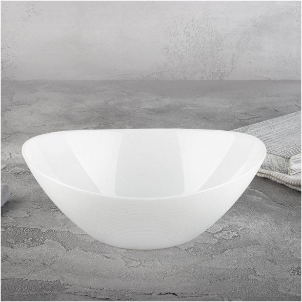 MALLONY Салатник Al Dente, объём: 900 мл, размер: 20*18,5*7 см, из опалового стекла (107082)