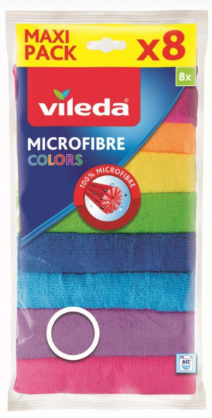 салфетка VILEDA Салфетка КОЛОРС из микрофибры 8шт 151501