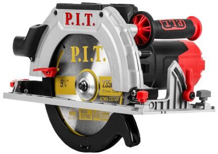 Пила циркулярная электрическая P.I.T. Пила циркулярная электрич. PKS235-C (2200Вт, 4500об/мин, диск 235х30мм, пропил 53/78мм, 45°) P.I.T. Пила циркулярная электрич. PKS235-C (2200Вт, 4500об/мин, диск 235х30мм, пропил 53/78мм, 45°)
