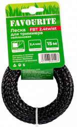 Леска для триммера FAVOURITE FBT 2.4twist нейлоновая 2,4мм