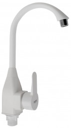 Смеситель на кухню BRIMIX 591 Смеситель на кухню, боковой , шаровый из высокопрочного пластика АБС - БЕЛЫЙ