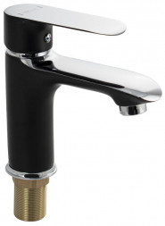 Смеситель для раковины GFMARK 5530 Смеситель на раковину, шаровый, комбинированный, с чёрной эмалью