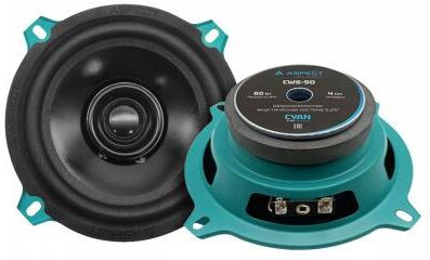 Автоакустика ASPECT CWS-50, Cyan Line, 5,25" (13см), RMS/MAX 60/180 Вт, 4 Ом, 91 дБ, 65 Гц-15 кГц ASPECT CWS-50, Cyan Line, 5,25" (13см), RMS/MAX 60/180 Вт, 4 Ом, 91 дБ, 65 Гц-15 кГц