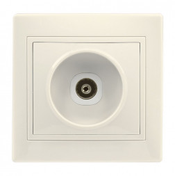 Розетка SMARTBUY (SBE-01i-S1-TV) Венера, 1-местная, бежевый