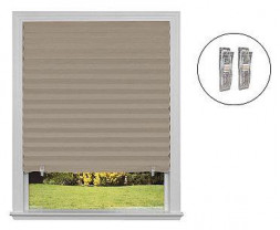 Самоклеящиеся шторы-плиссе РЫЖИЙ КОТ Самоклеящиеся шторы-плиссе Skandi, размер 90х180см, цвет серый 106245