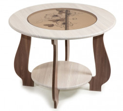 Стол журнальный БИТЕЛ СЖ-24 Шампань/Шимо Ясень темный Р-2