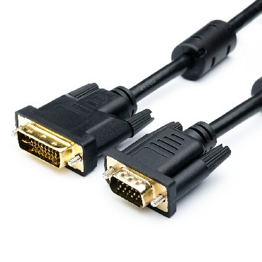 кабель ATCOM (АТ6143) кабельVGA-DVI-I (24+5) - 1.8 м черный (2)
