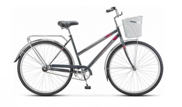 Велосипед STELS Navigator-300 Lady 28&quot; Z010*LU085342*LU093746 *20&quot; Серый +корзина