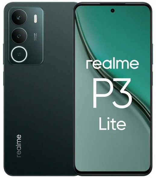 REALME 6.8" Смартфон P3 Lite 8/256Gb, RMX5300, NFC, IPS, 120Гц, 6300мAч, зеленый